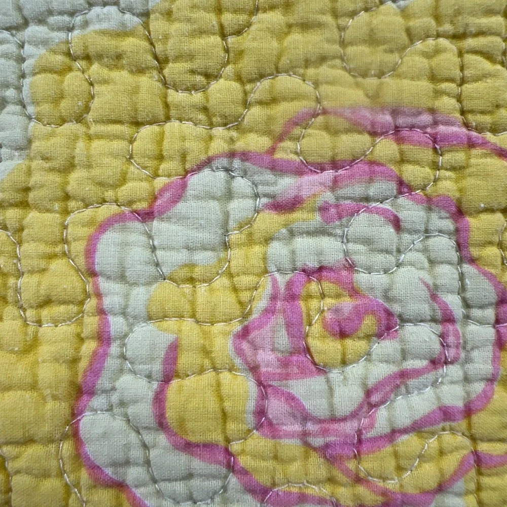 Set Of 2 Greenland Home Fashions King Pillow Shams Multi Floral Quilted 22 X 36